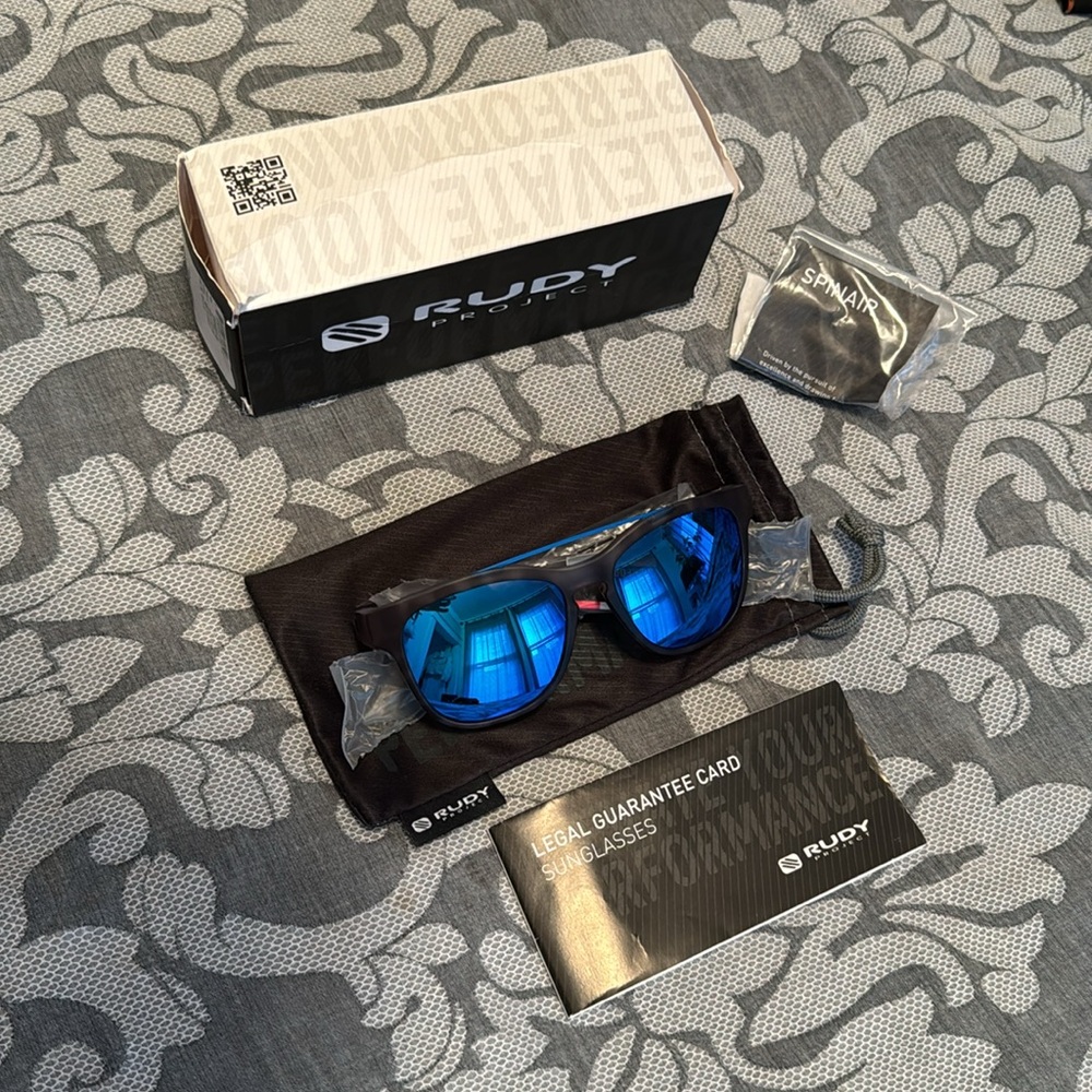 Rudy Project SPINAIR 59 Sunglasses ✨Brand New✨ Demi Grey with Multi LS Blue Lens